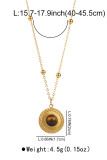 Tiger Eye Stone Golden Necklace 