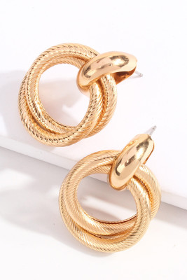 Golden Alloy Earrings 