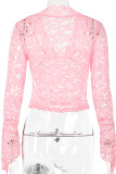 V Neck Lace Flare Sleeves Top 