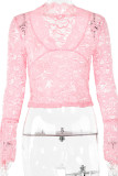 V Neck Lace Flare Sleeves Top 