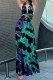 Tie Dye Multiway Plunge V Halter Maxi Dress