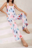 Printed Wide Leg One Piece Jumpsuit