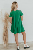 Bright Green Exposed Seamed T-shirt Dress