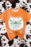 Dragonfly Bleached Print Graphic Tee