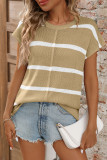 Colorblock Stripes Knitting Top