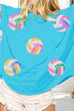 Colorful Sequin Ball Patched Top 
