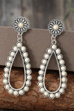 Western Turquoise Alloy Earrings 