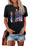 Coffee Print Graphic Top