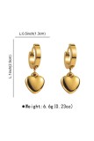 Alloy Heart Pendant Earrings MOQ 5pcs