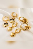 Alloy Heart Pendant Earrings MOQ 5pcs