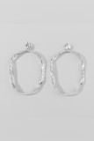 Alloy Twisted Big Round Earrings MOQ 5pcs