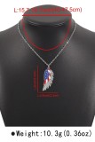 Alloy USA Independence Day Necklace MOQ 5pcs