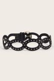 PU Leather Rivet Belt 