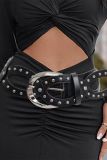 PU Leather Rivet Belt 