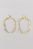 Alloy Twisted Big Round Earrings MOQ 5pcs