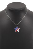 Alloy USA Independence Day Necklace MOQ 5pcs
