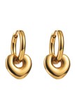 Alloy Heart Pendant Earrings MOQ 5pcs