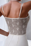 Apricot Lace Front Buckle Bustier 