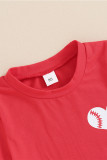 Kids Baseball Theme Top and Flare Pants Set 