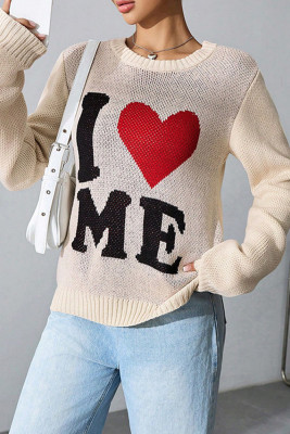 I Love ME Knit Pullover Sweater