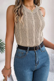 Sleeveless Knitting Tank Top 
