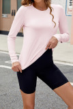 Plain Crew Neck Sunproof Long Sleeves Top