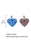 USA Flag Print Acrylic Earrings MOQ 5pcs