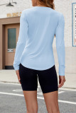 Plain Crew Neck Sunproof Long Sleeves Top