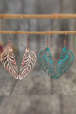 Colorful Feather Wooden Earrings 