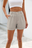 Plain Rolled Hem Shorts 