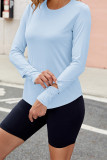 Plain Crew Neck Sunproof Long Sleeves Top