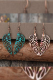 Colorful Feather Wooden Earrings 