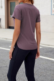 Plain Crew Neck Cool Short Sleeves Top