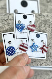 USA Flag Print Acrylic Earrings MOQ 5pcs