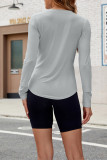 Plain Crew Neck Sunproof Long Sleeves Top