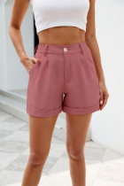 Plain Rolled Hem Shorts 