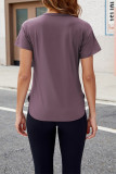 Plain Crew Neck Cool Short Sleeves Top