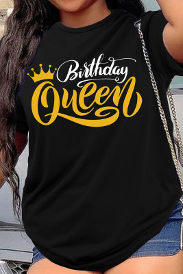 Birthday Queen Print Graphic Top