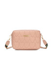 Love Strap Heart Quilted PU Crossbody Bag MOQ 3pcs