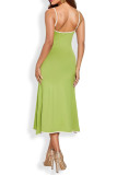 Green Spaghetti Backless Dress 