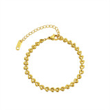 Golden Heart Chain Bracelet