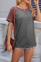 Colorblock Crew Neck Top 