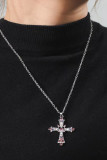 Crystal Cross Necklace And Earrings MOQ 5pcs