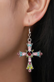 Crystal Cross Necklace And Earrings MOQ 5pcs
