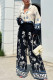 Printed High Waist Wide Leg Pants and Top Set 