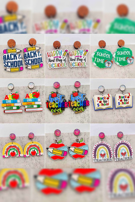 Back To School Theme Earrings 