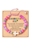 Muticolor Clay Cord Bracelet MOQ 5pcs