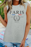 Paris France Print Tank Top