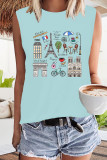 Paris Illustrations Print Tank Top