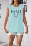 Paris France Print Tank Top